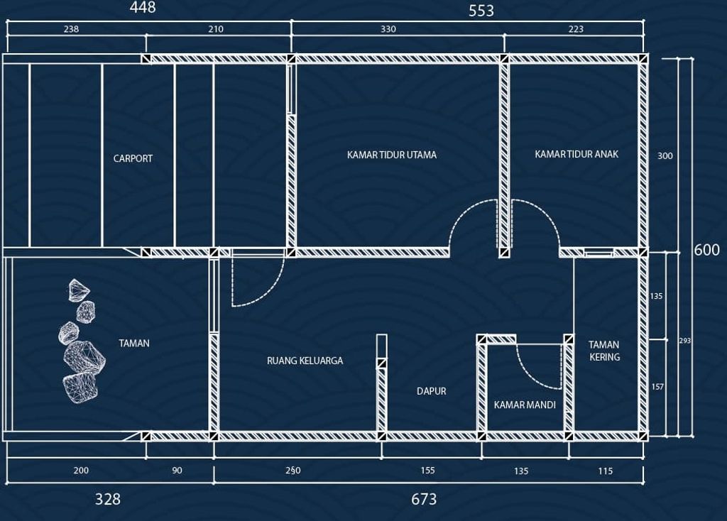 foto denah rumah tipe 36/60 perumahan RENJANA PASOPATI