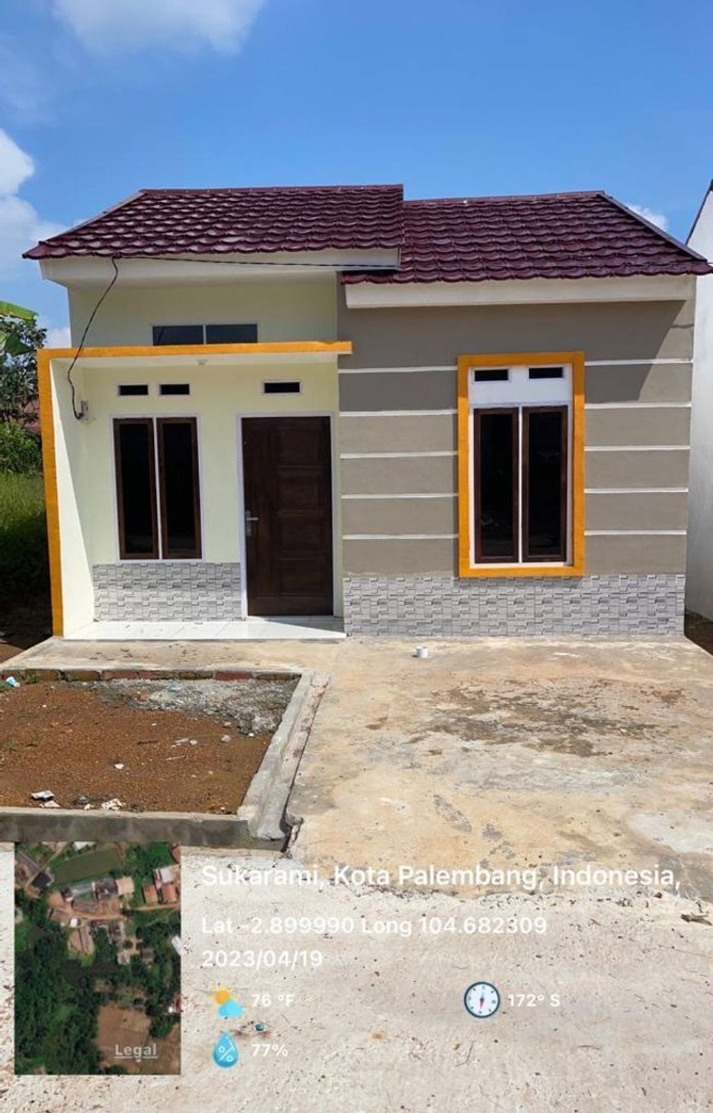 foto tampak rumah tipe 36 perumahan PERUMAHAN ALGHANAMAS Bb