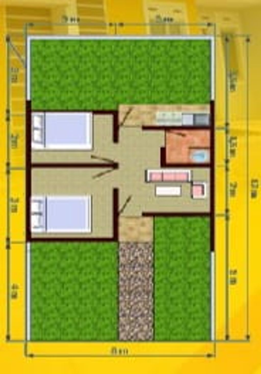 foto denah rumah tipe 27 perumahan PANORAMA HEGARMANAH