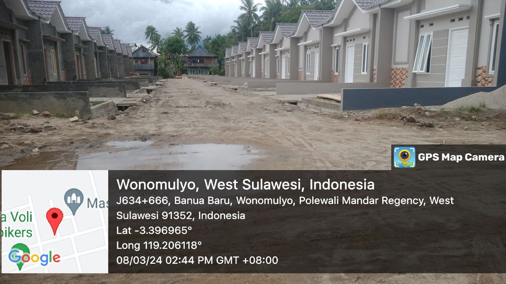 foto posisi tengah perumahan BERLIAN MODERN RESIDENCE WONOMULYO