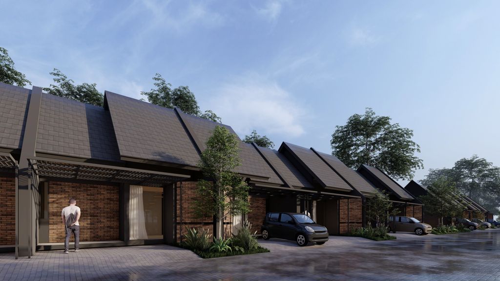 foto tampak rumah tipe LE BLANC 865 perumahan MUTIARA GADING CITY CLUSTER MONACO & PARIS