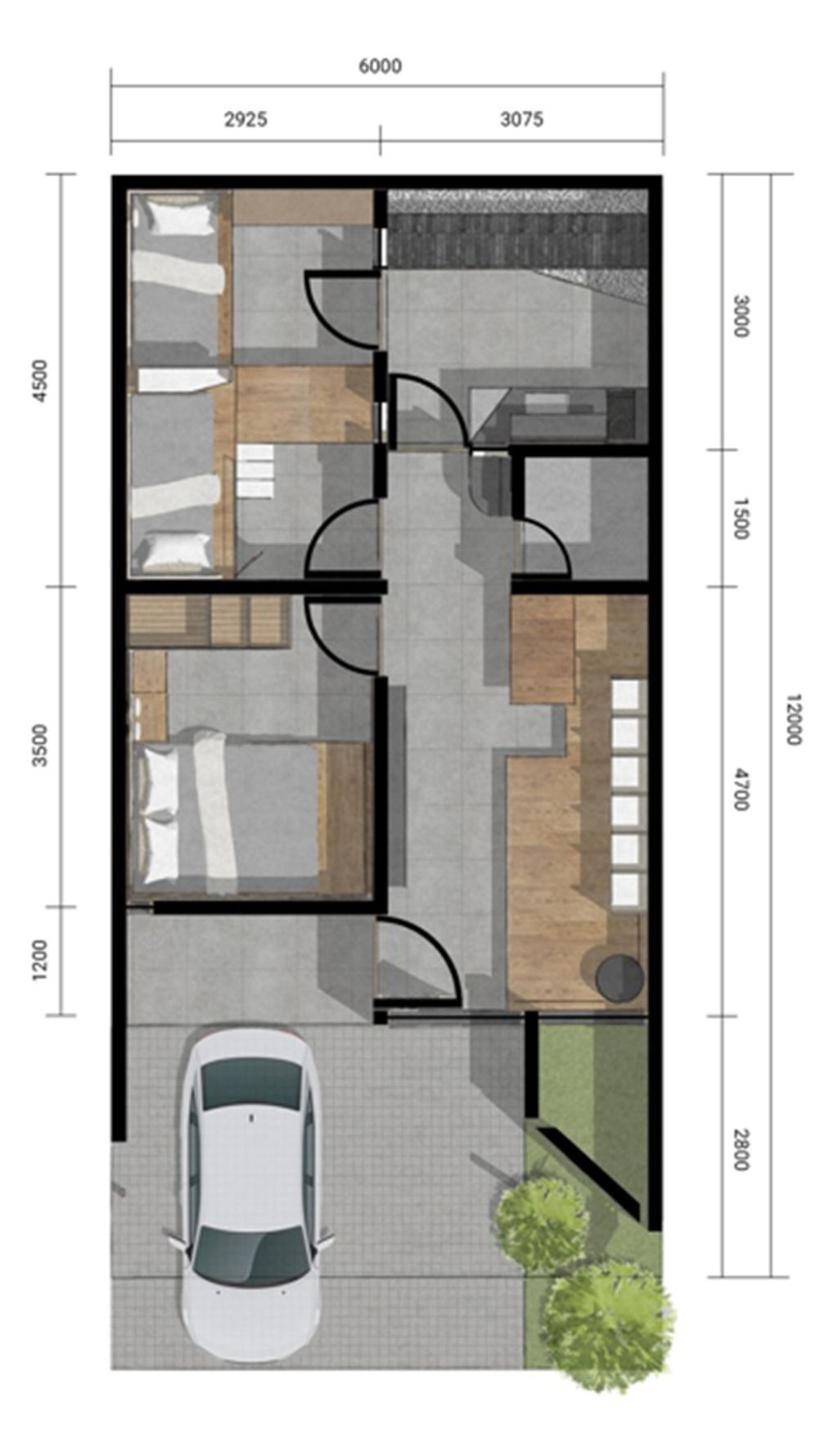 foto denah rumah tipe LE BLANC 865 perumahan MUTIARA GADING CITY CLUSTER MONACO & PARIS