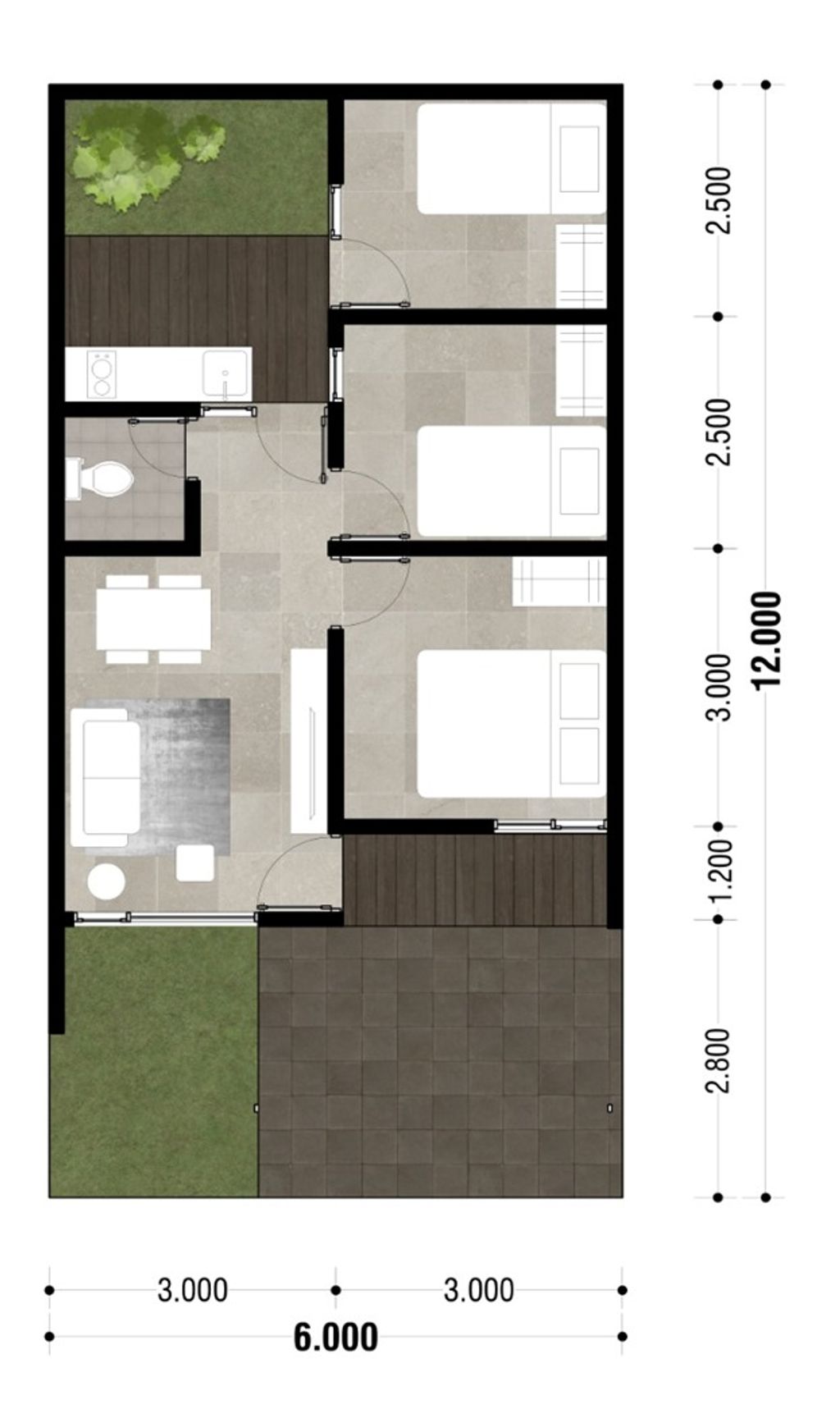 foto denah rumah tipe LE RICHE 592 perumahan MUTIARA GADING CITY CLUSTER MONACO & PARIS