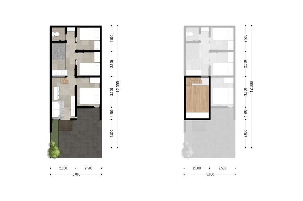 foto denah rumah tipe MUSSE 671 perumahan MUTIARA GADING CITY CLUSTER MONACO & PARIS