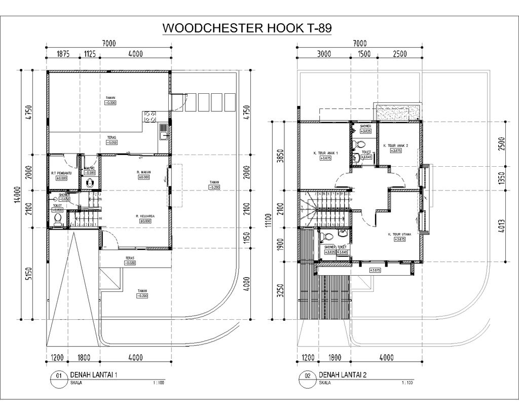 foto denah rumah tipe 89/149 perumahan Woodchester Tahap 1