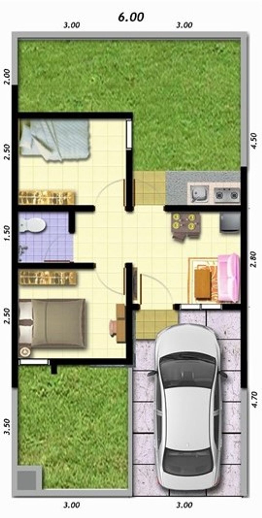 foto denah rumah tipe SI 30/89 perumahan Harvest City