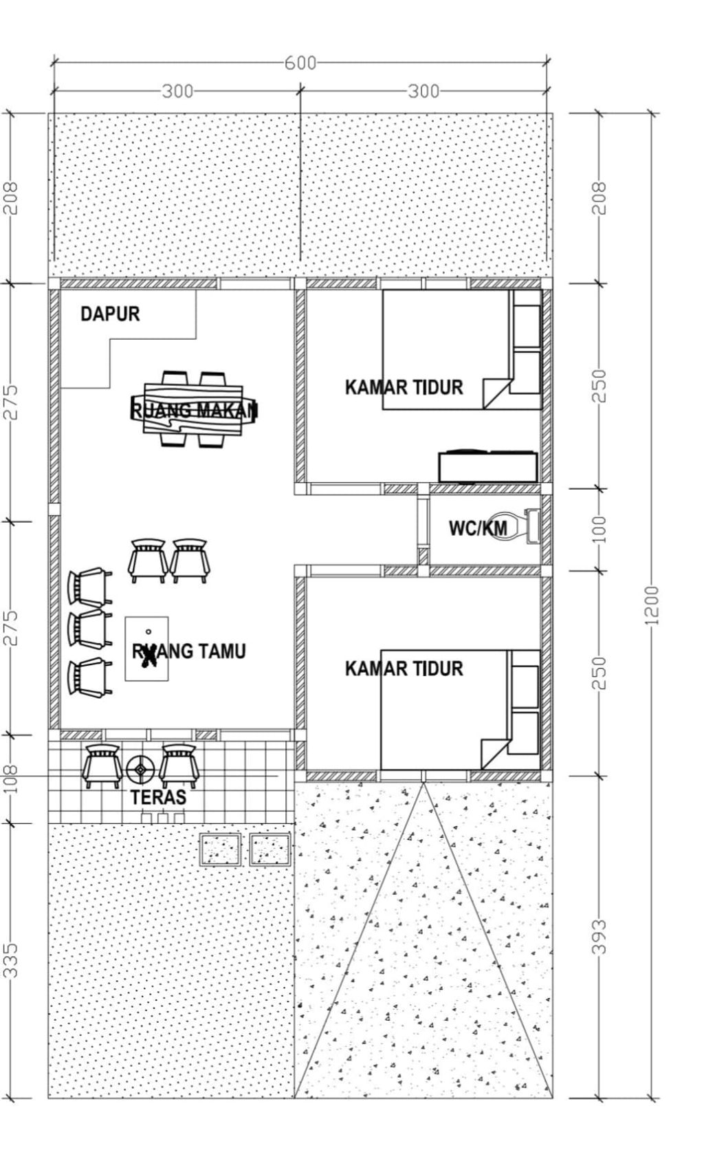foto denah rumah tipe 36 perumahan GRIYA PELANGI TIMUR 2