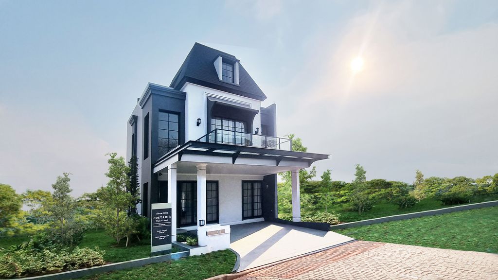 foto tampak rumah tipe Savana (Hoek) perumahan Metland Menteng