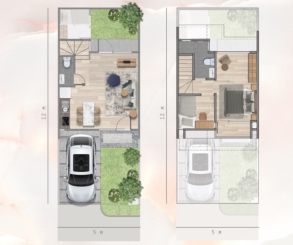 foto denah rumah tipe 1 (5x12) perumahan Cendana Icon