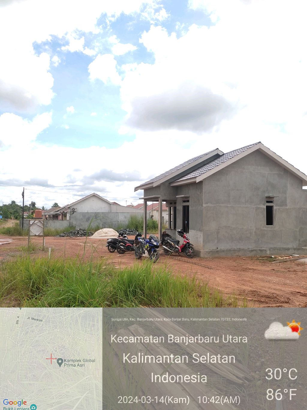 foto posisi tengah perumahan Global Sungai Ulin 6