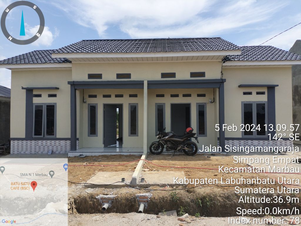foto tampak rumah tipe SUBSIDI perumahan Perumahan Marbau Indah
