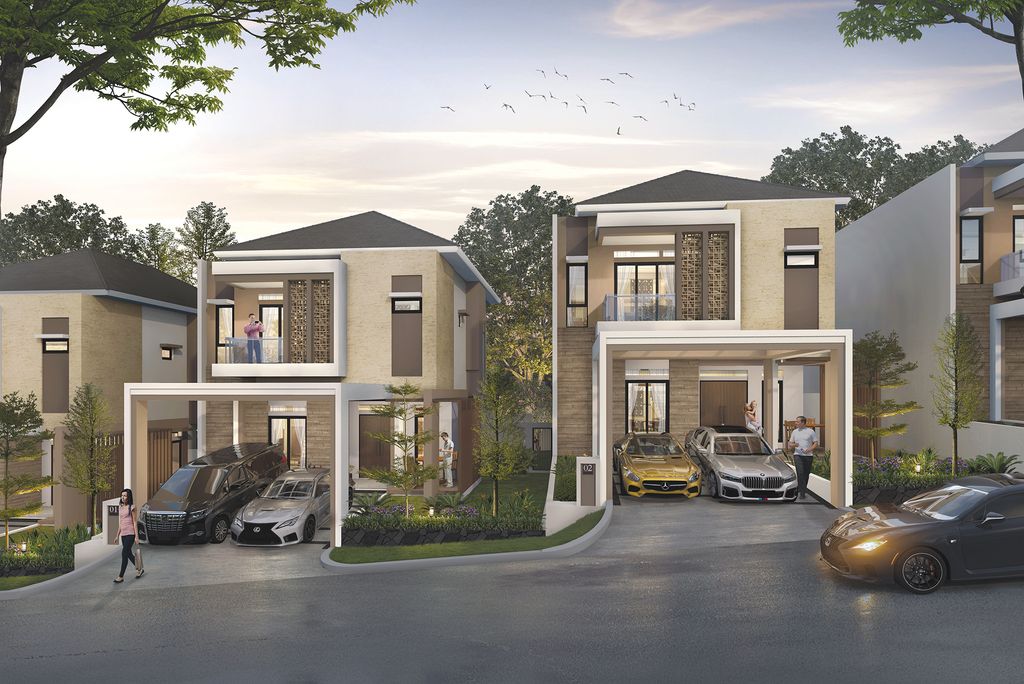 foto tampak rumah tipe L12 (205/240) perumahan Sentul Alaya