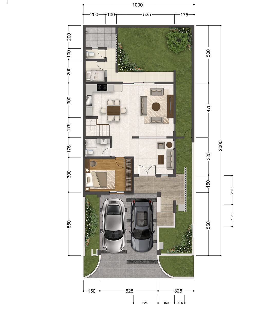 foto denah rumah tipe L12 (205/240) perumahan Sentul Alaya