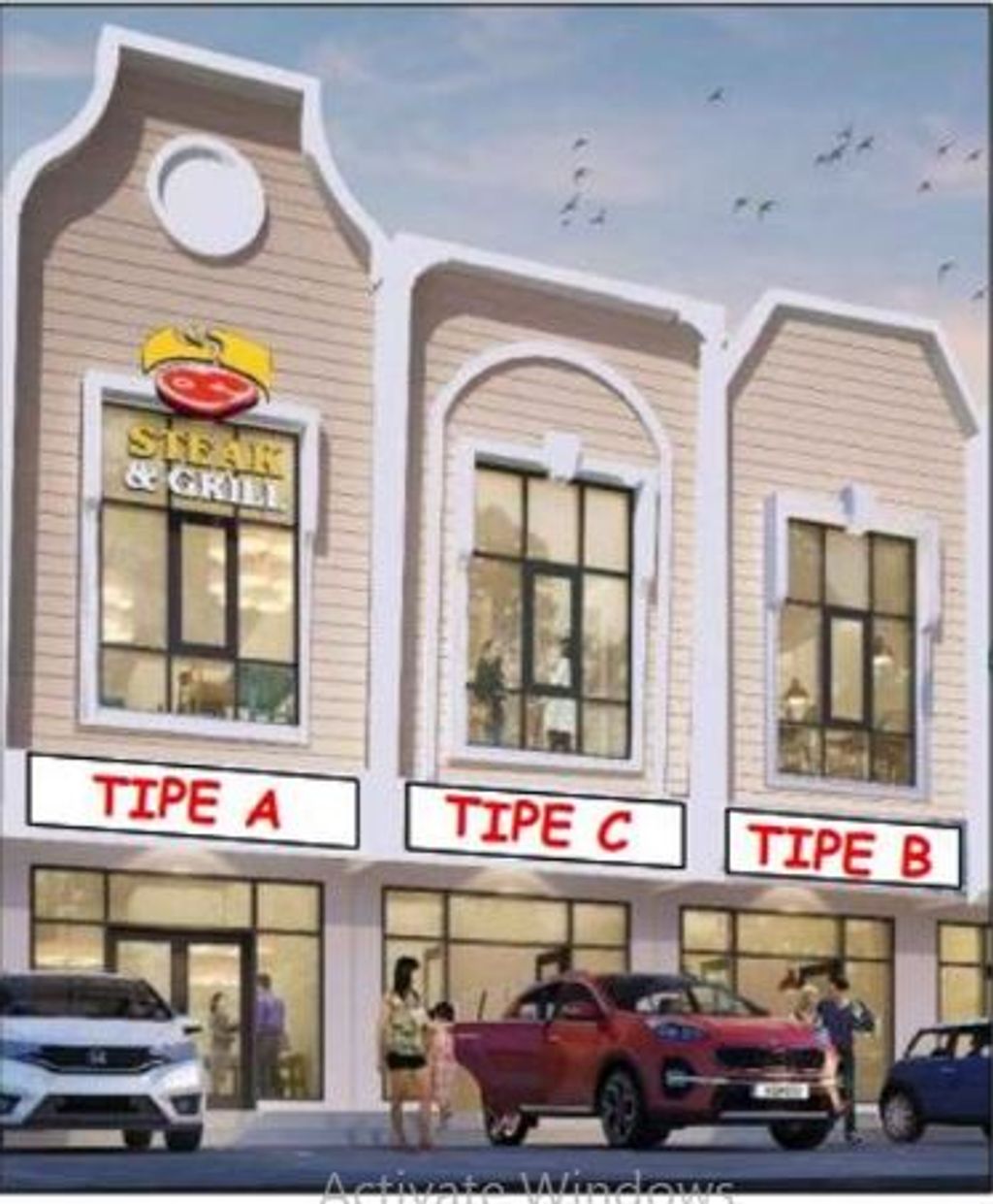 foto tampak rumah tipe 40/54 perumahan Citra Swarna Riverside Tahap 2