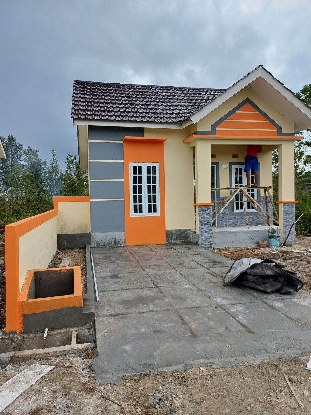 foto tampak rumah tipe 36 subsidi perumahan CASADOVA PASIR PUTIH TAHAP III