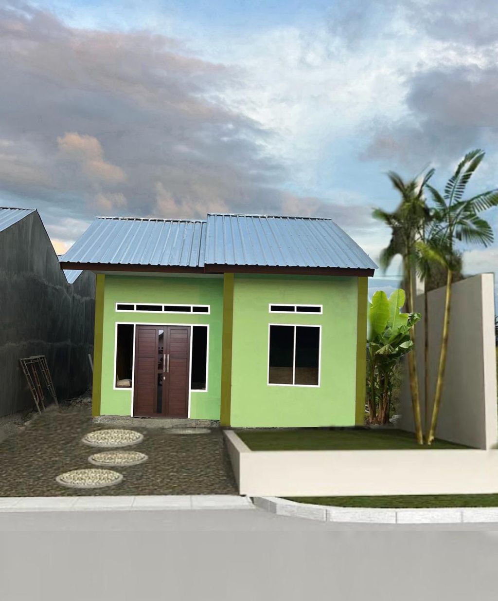 foto tampak rumah tipe 36 perumahan MAKURAGA NEW GREEN RESIDENCE