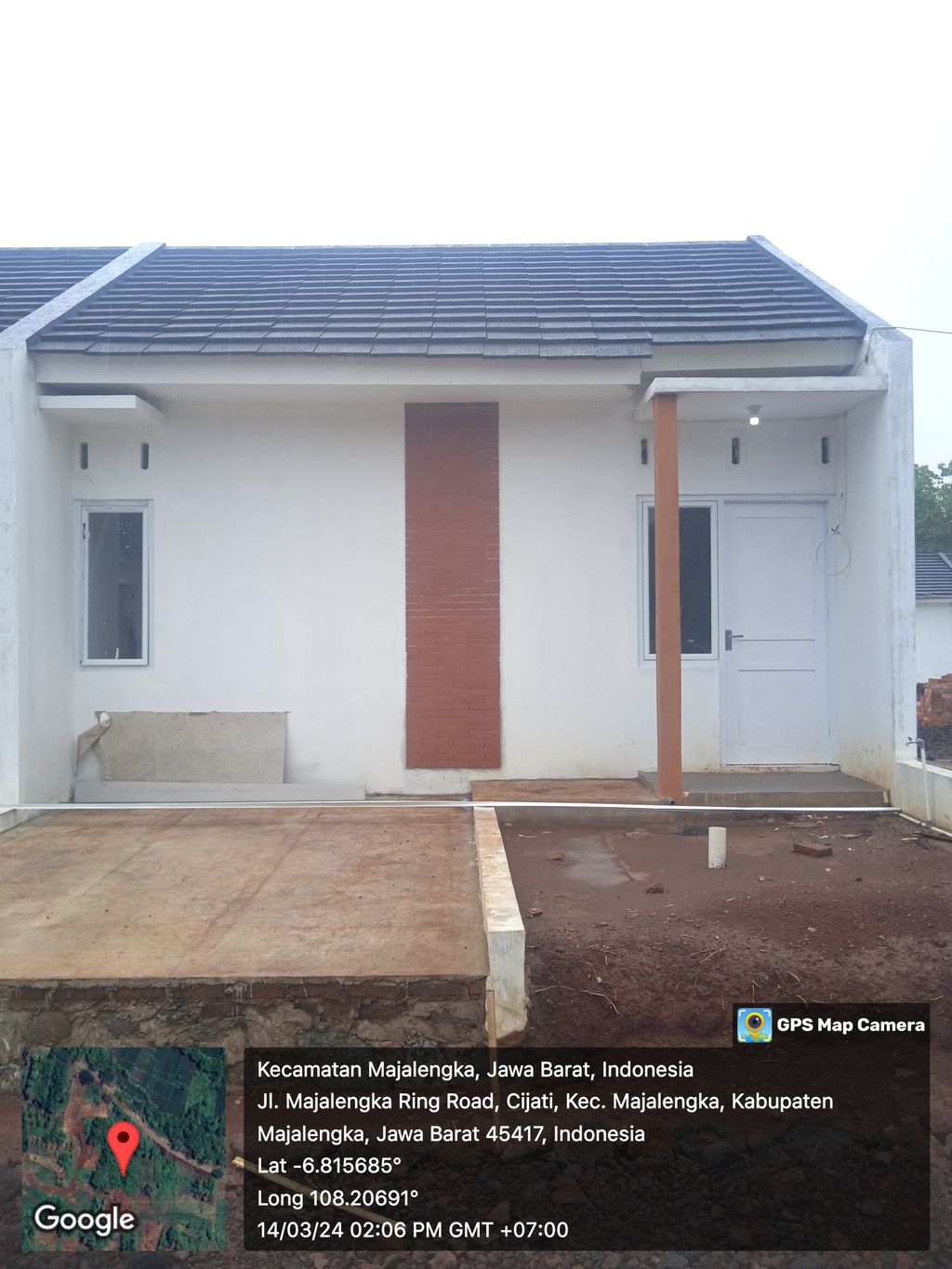 foto tampak rumah tipe 30/72 perumahan Kota Impian Cijati