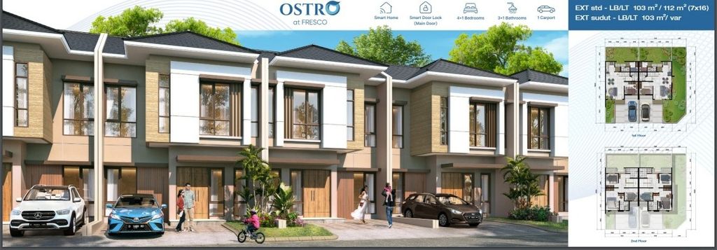 foto denah rumah tipe OSTRO STD - EXTENSION perumahan CITRA ECOPOLIS RAYA - CLUSTER FRESCO - LITTLE GINZA BLK P 2