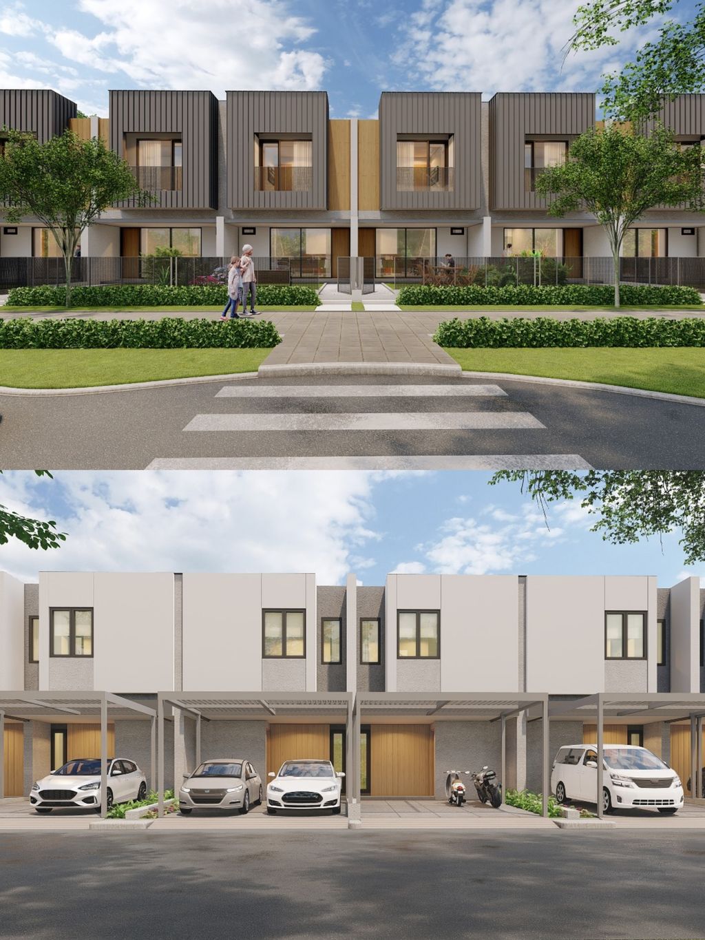 foto tampak rumah tipe 113/116 perumahan BUMI ADIPURA CLUSTER MAGNOLIA XIANA