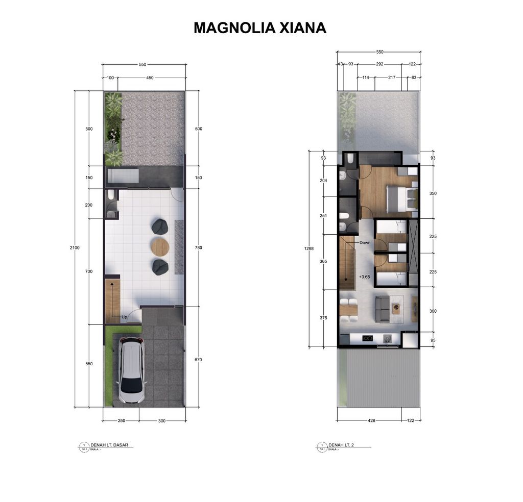 foto denah rumah tipe 113/116 perumahan BUMI ADIPURA CLUSTER MAGNOLIA XIANA