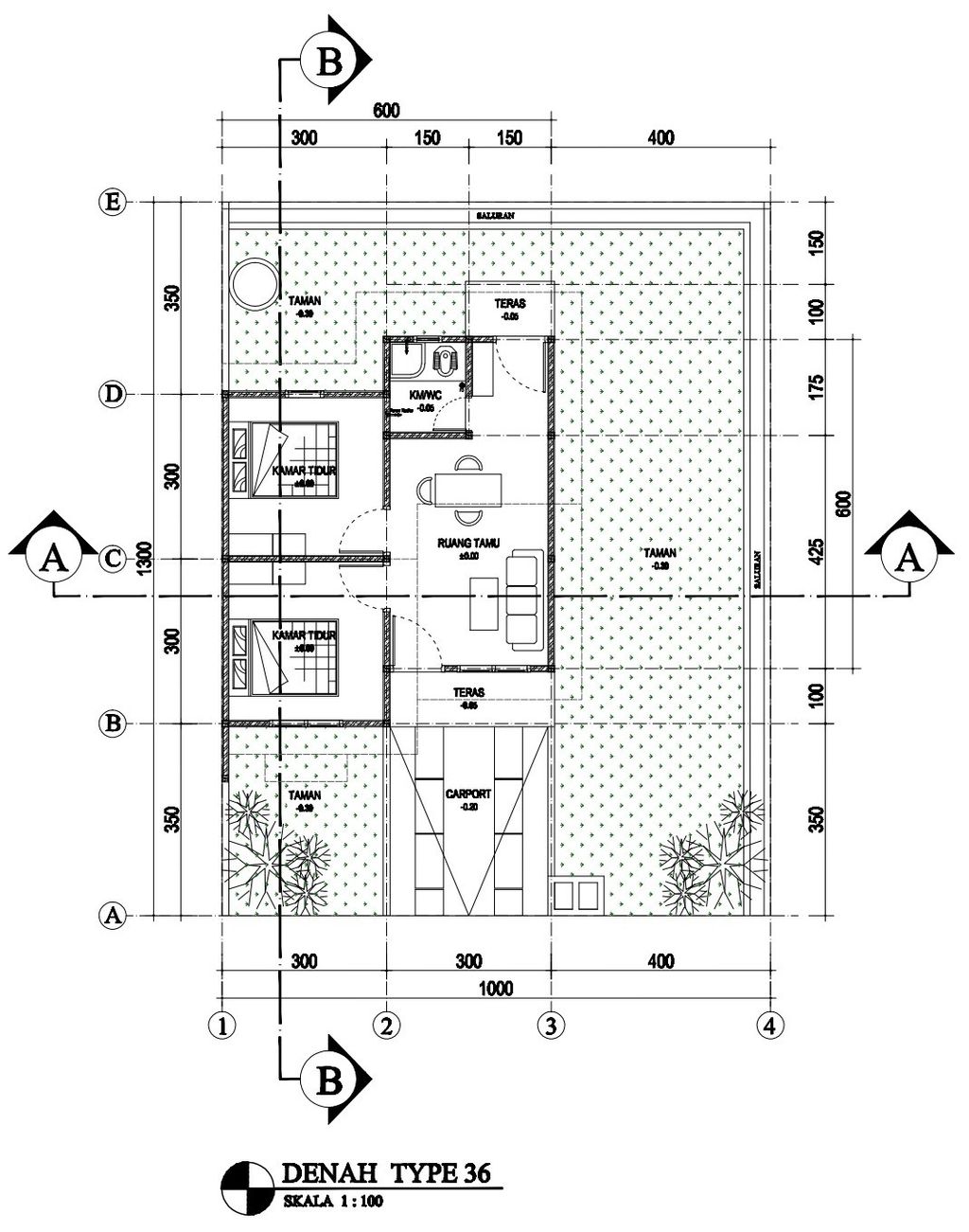 foto denah rumah tipe AMANDA GRAND CITY, RST 36 perumahan Amanda Grand City