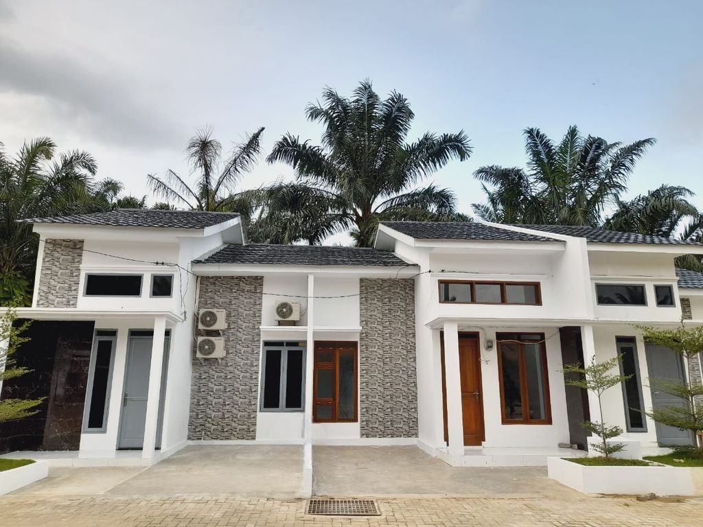 foto tampak rumah tipe 54 perumahan Binjai Golden Mansion