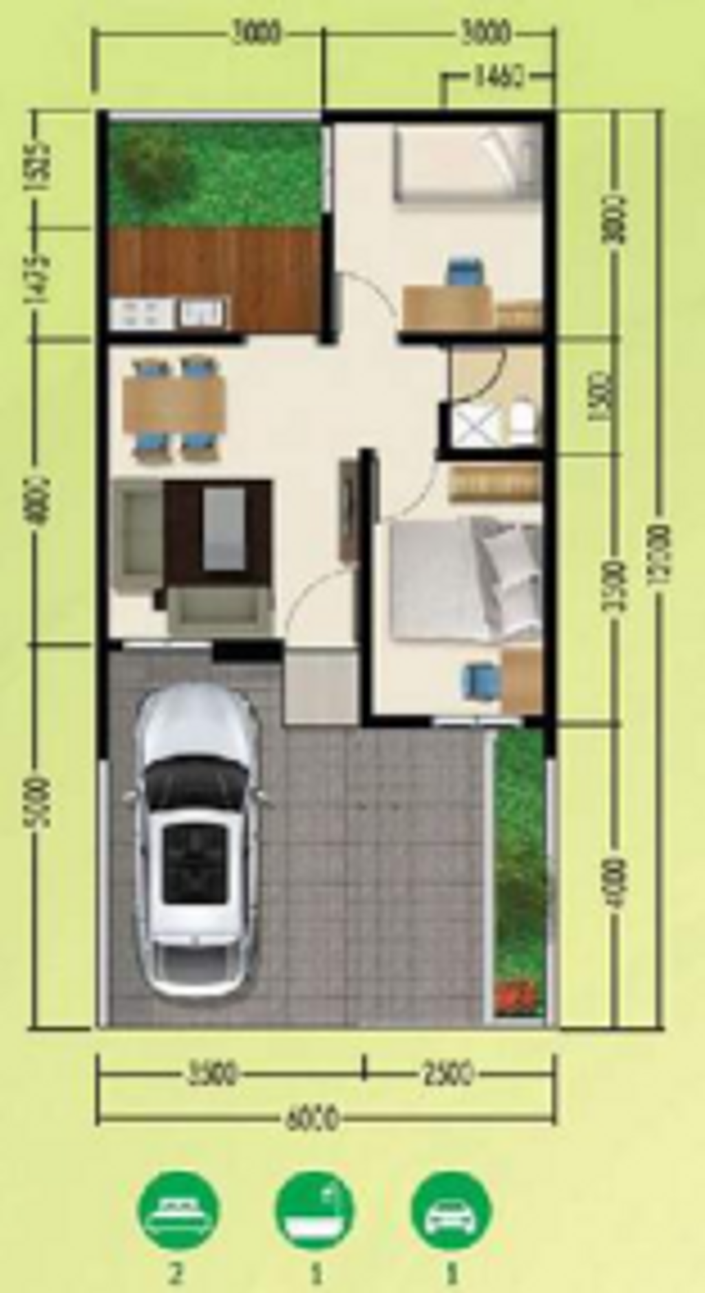 foto denah rumah tipe 41 KOMERSIL perumahan Emerald Garden