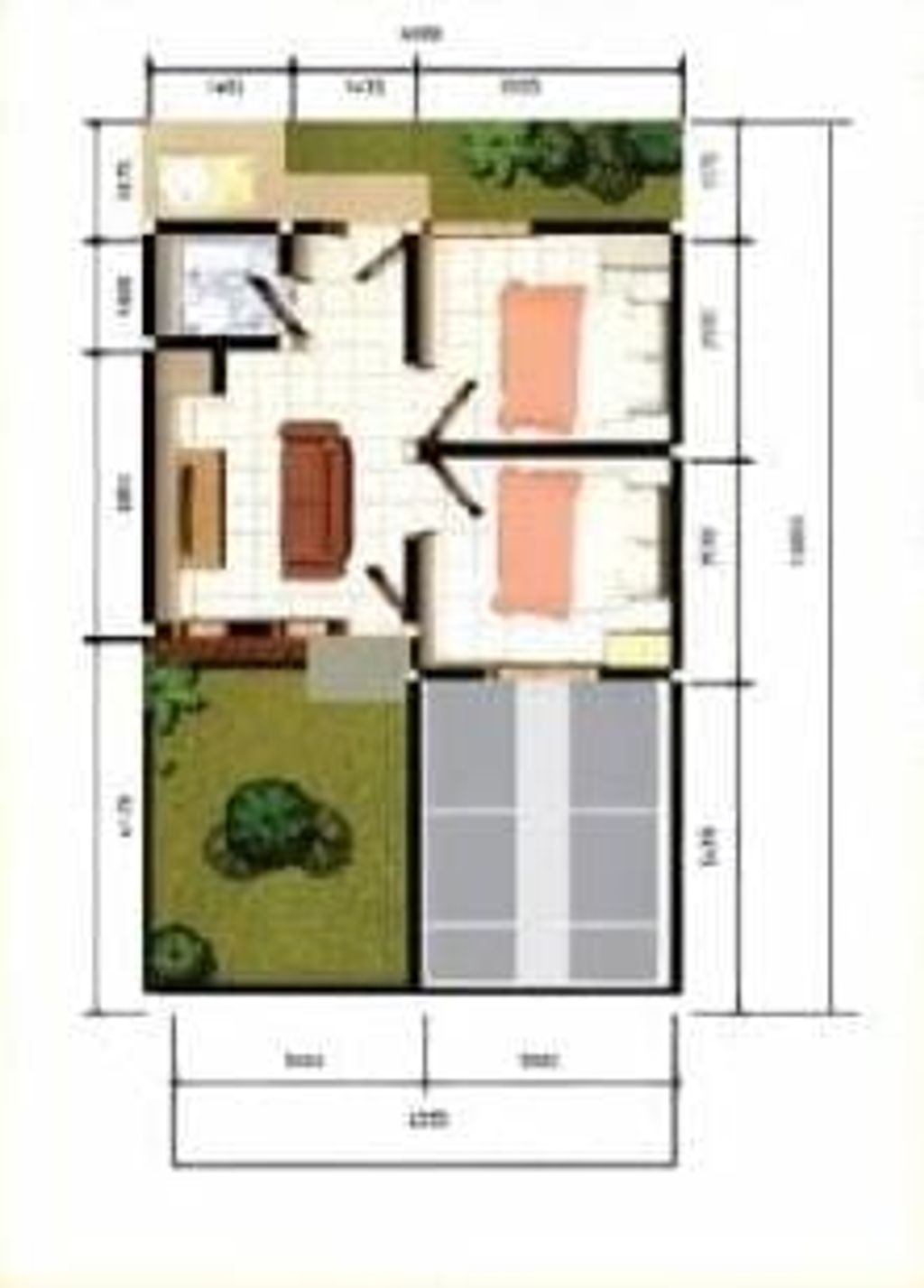 foto denah rumah tipe 30/60 perumahan ARAFAH SERANG