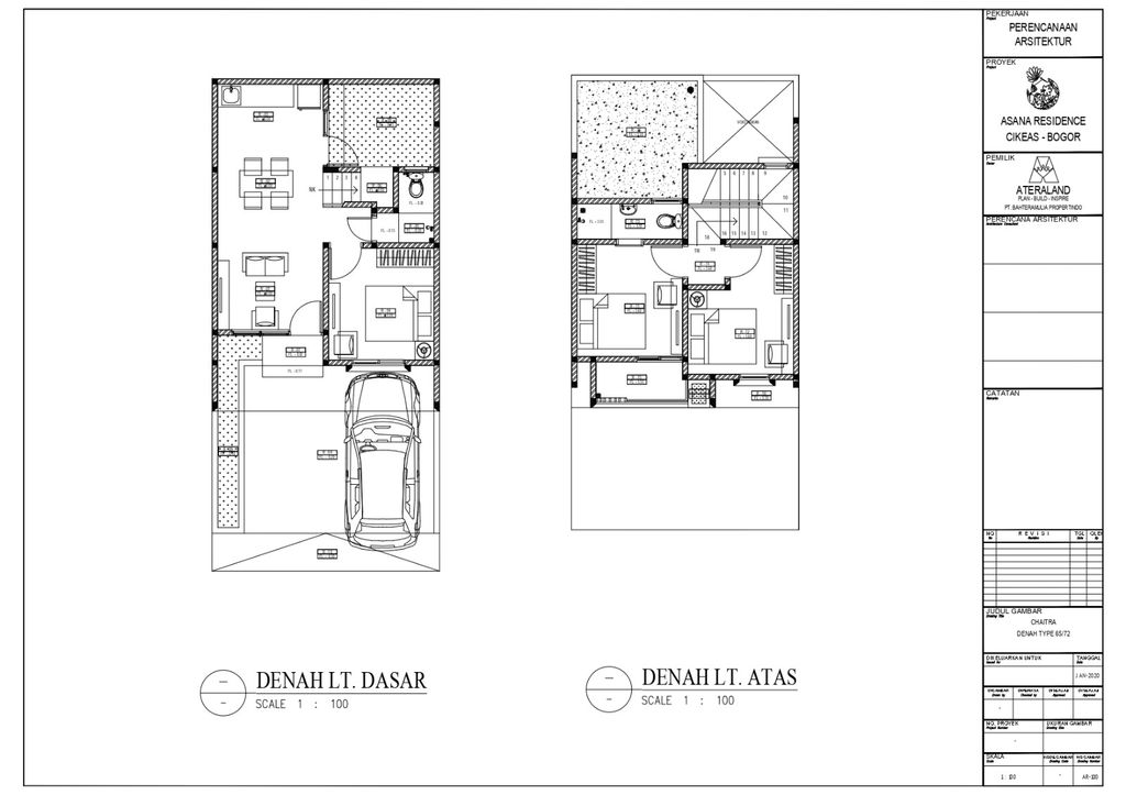foto denah rumah tipe Chaitra perumahan PERUMAHAN ASANA RESIDENCE THP 2