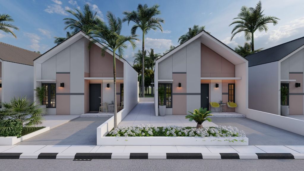 foto tampak rumah tipe Scandinavian 36 perumahan Asra Residence 4