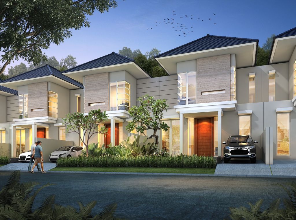 foto tampak rumah tipe Edelweiss perumahan KHAYANGAN RESIDENCE
