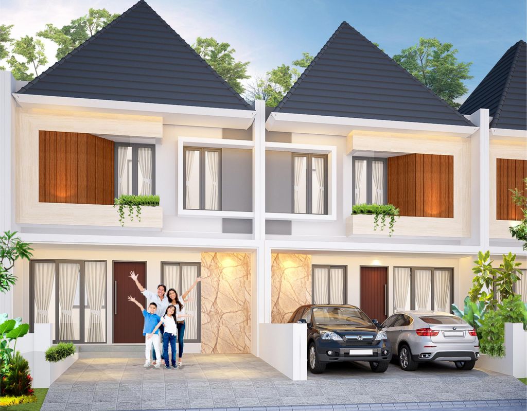 foto tampak rumah tipe NEW MAPLE A perumahan TAMAN WISATA REGENCY