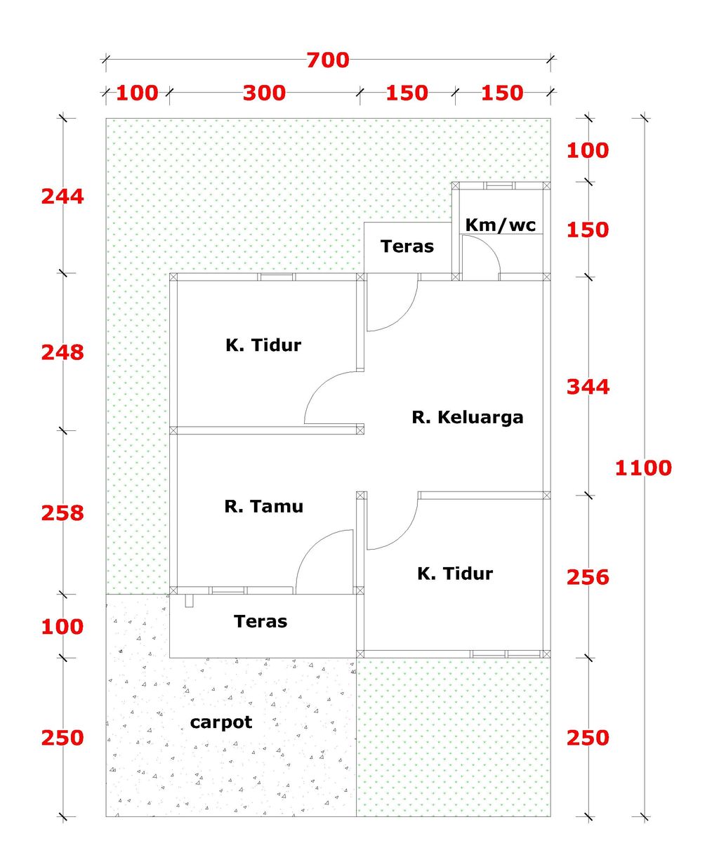 foto denah rumah tipe 36 perumahan TAMAN BHUMI KIRANA