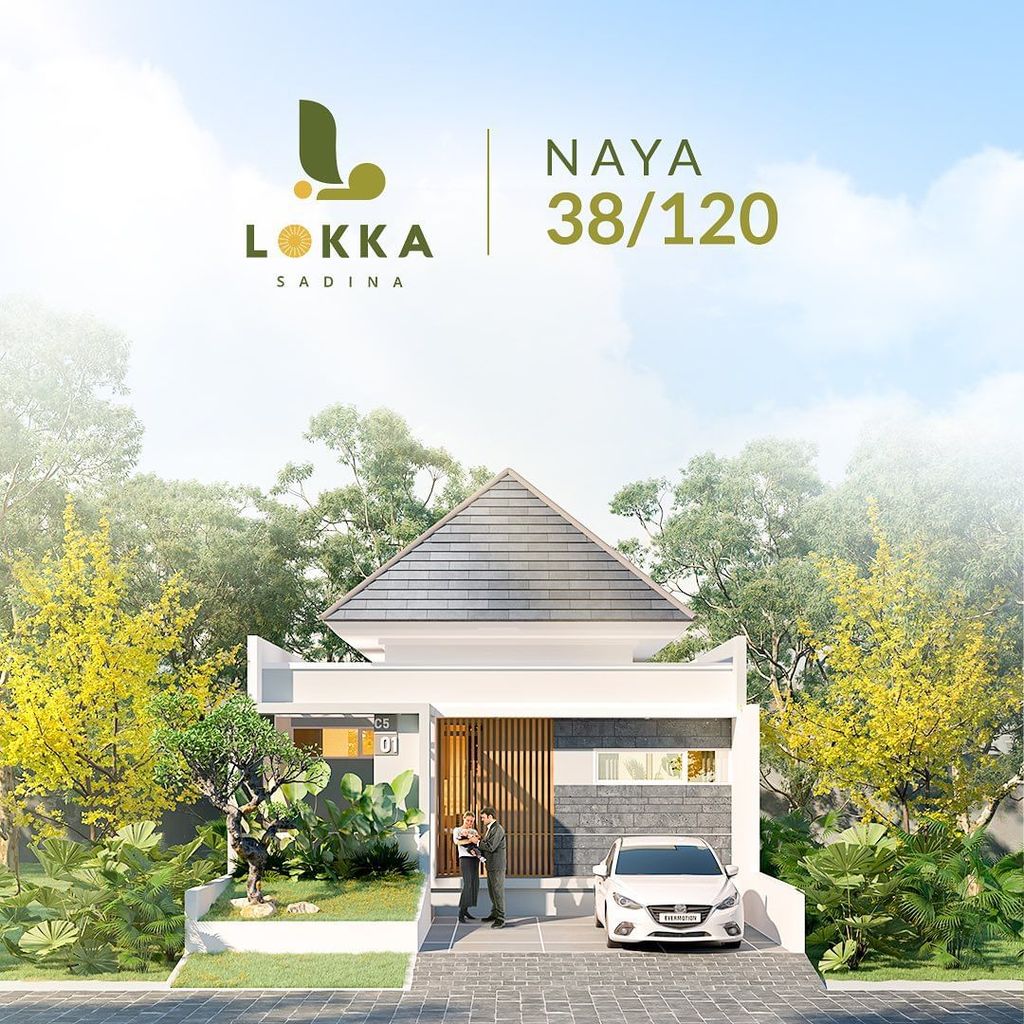 foto tampak rumah tipe Naya 38 perumahan BSB VILLAGE CLUSTER LOKKA