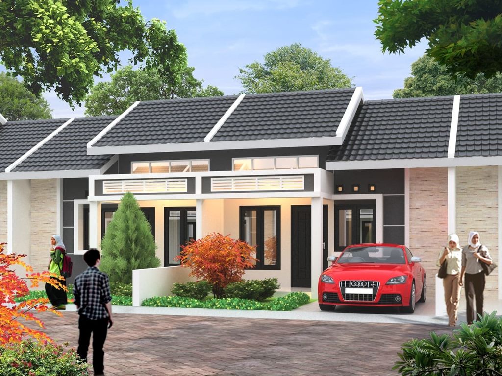 foto tampak rumah tipe 45 perumahan Basmallah Residence