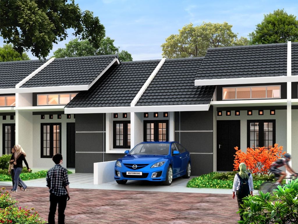 foto tampak rumah tipe 36 perumahan Basmallah Residence