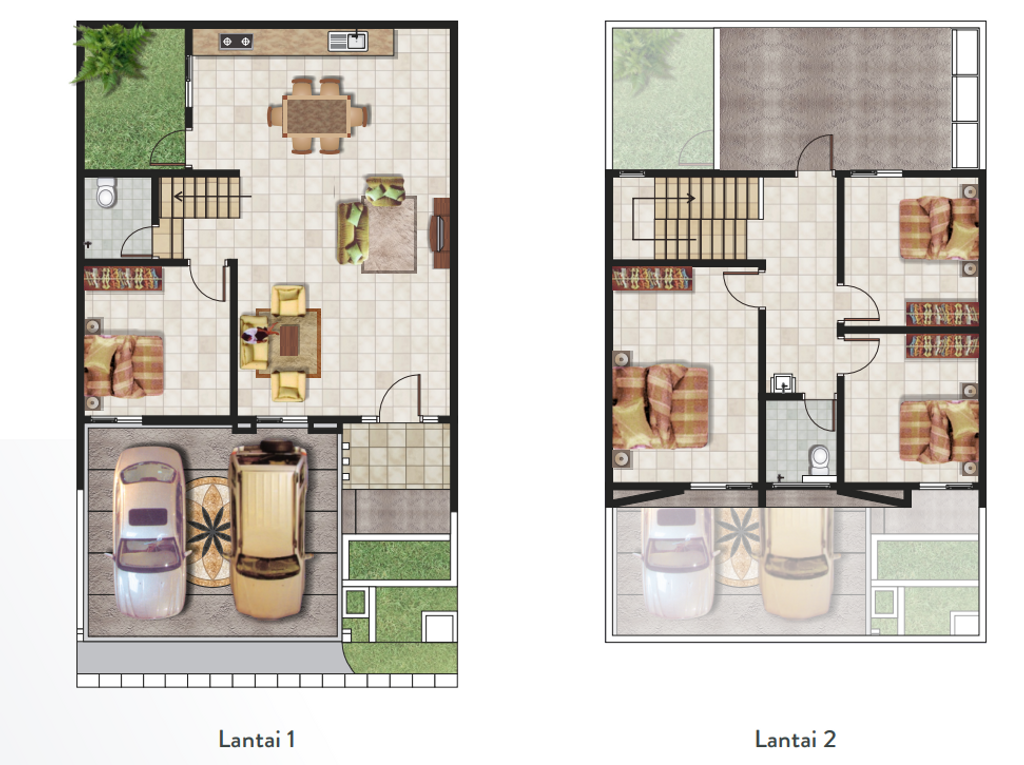 foto denah rumah tipe Livia perumahan Vasana Residence