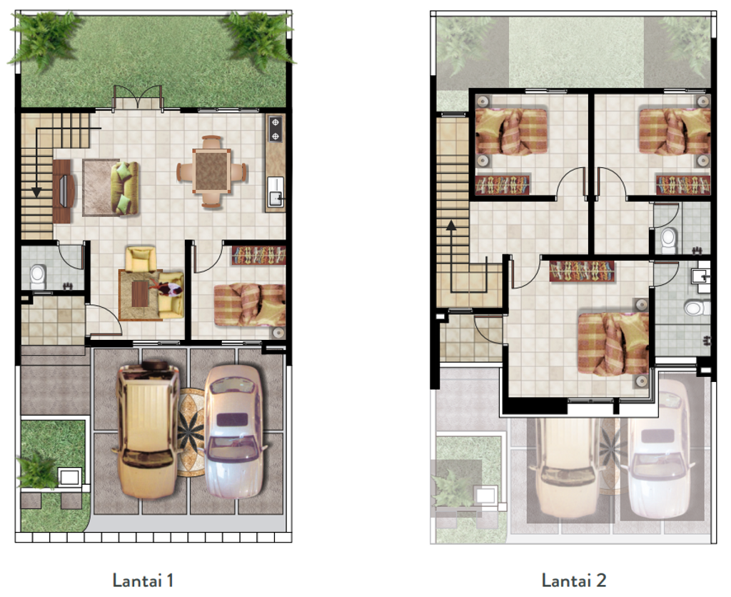foto denah rumah tipe Sofia perumahan Vasana Residence