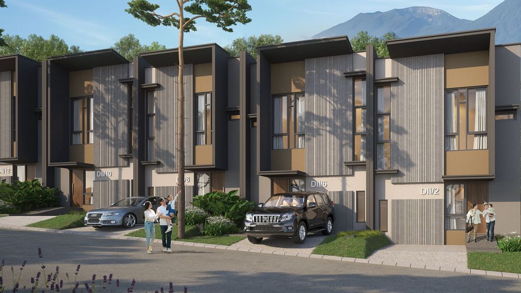 foto tampak rumah tipe CHESHIRE perumahan ROYAL TAJUR RESIDENCE, CLUSTER DUNSTER