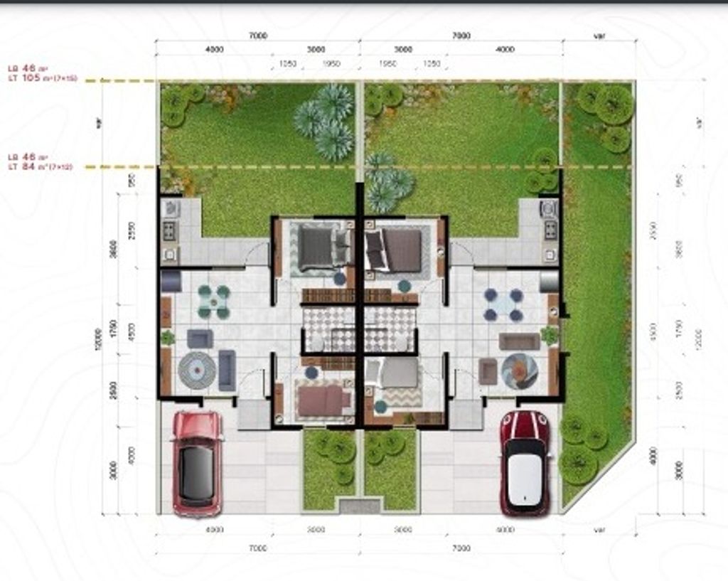 foto denah rumah tipe Lusso Std - Standard perumahan CITRA RAYA - CLUSTER VARENNA