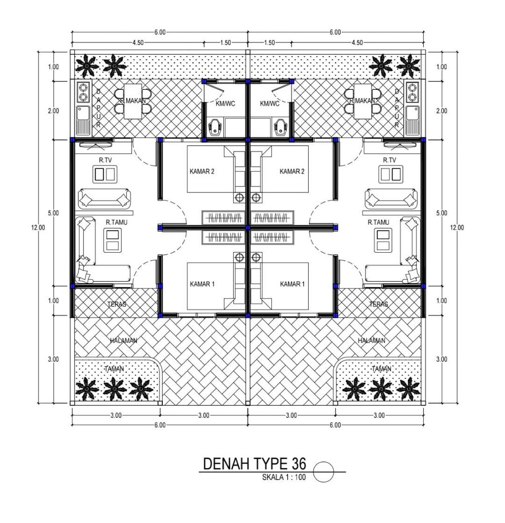 foto denah rumah tipe 36 perumahan TOHOLAND RESIDENCE