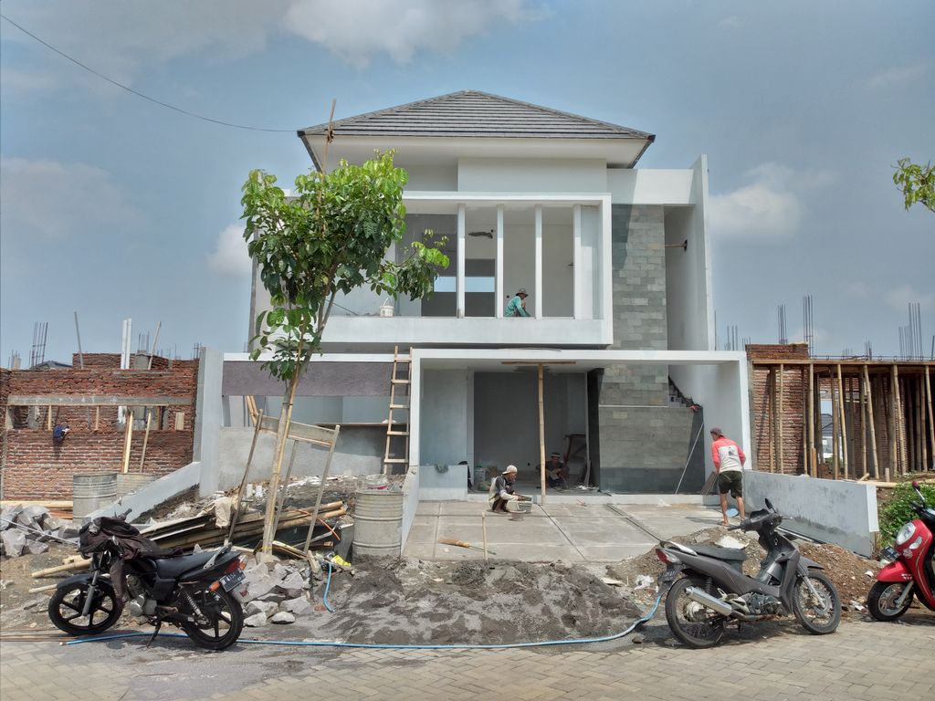 foto tampak rumah tipe Boulevard 92 perumahan BSB VILLAGE CLUSTER LOKKA