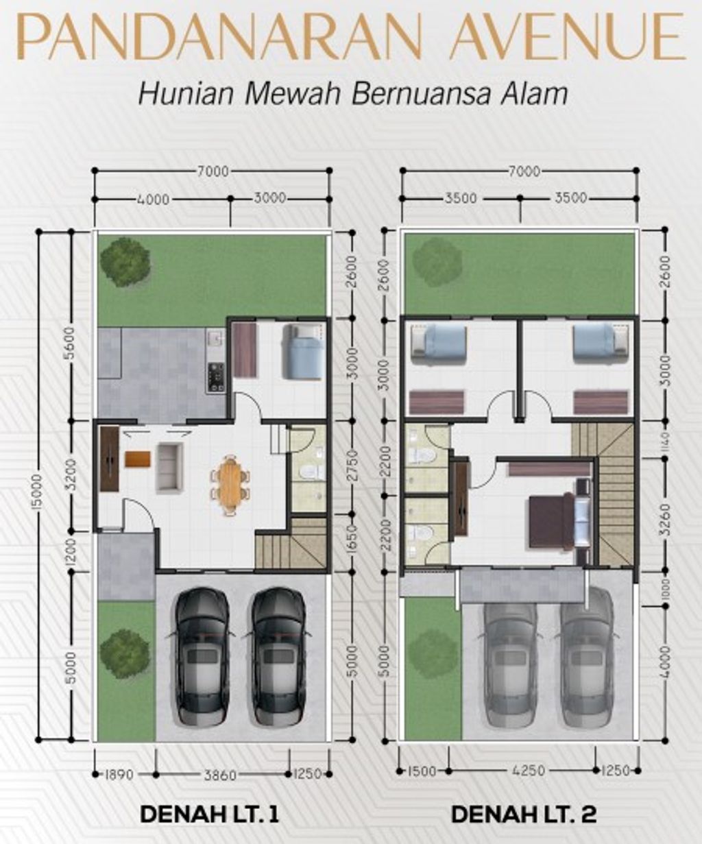foto denah rumah tipe 100  hook perumahan PANDANARAN AVENUE