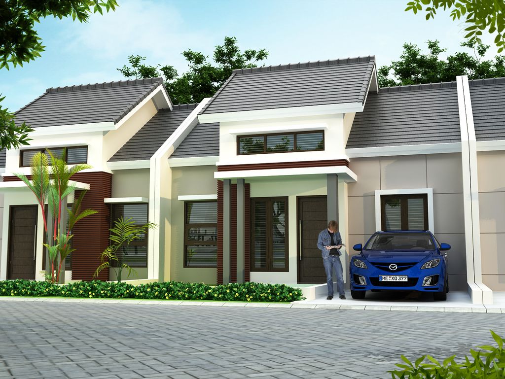 foto tampak rumah tipe PA C-01 perumahan PRAMBON ASRI