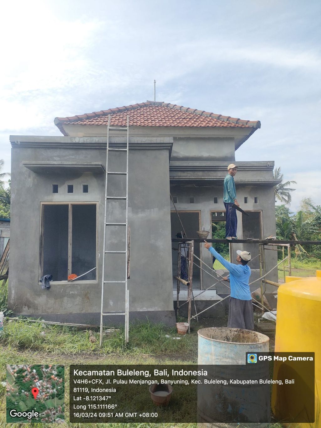 foto tampak rumah tipe 30 finishing perumahan PERUM. NESA LESTARI 2