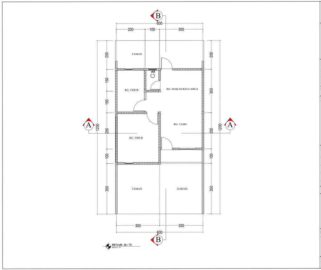 foto denah rumah tipe 36 perumahan AZALIA RESIDENCE