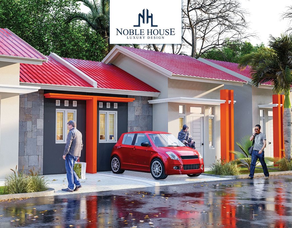 foto tampak rumah tipe 36 perumahan NOBLE HOUSE