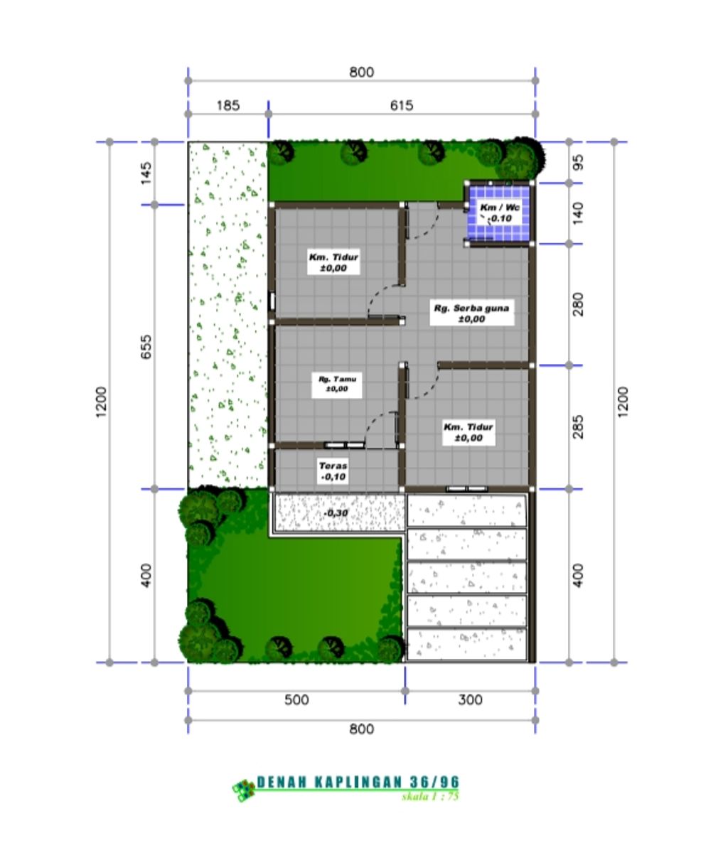 foto denah rumah tipe 36 perumahan GREEN ANDARA 2