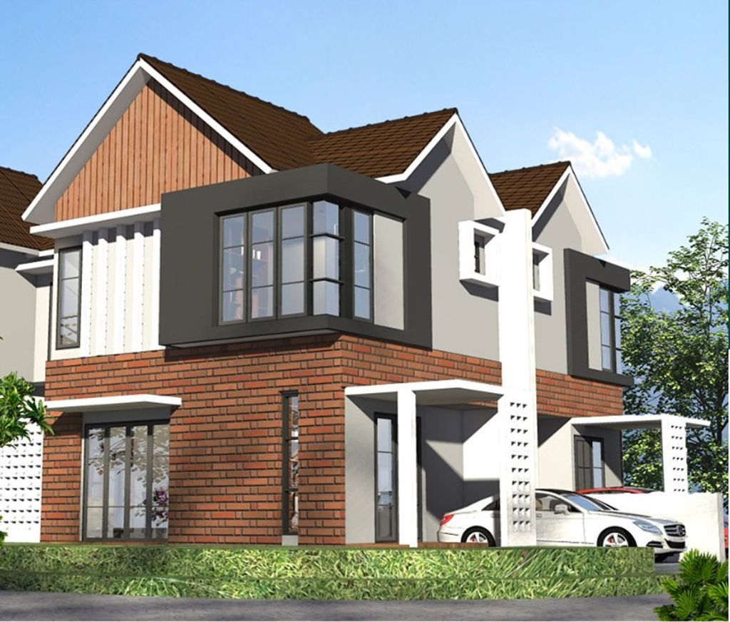foto tampak rumah tipe T. 120/143 perumahan Villa Puncak Tidar