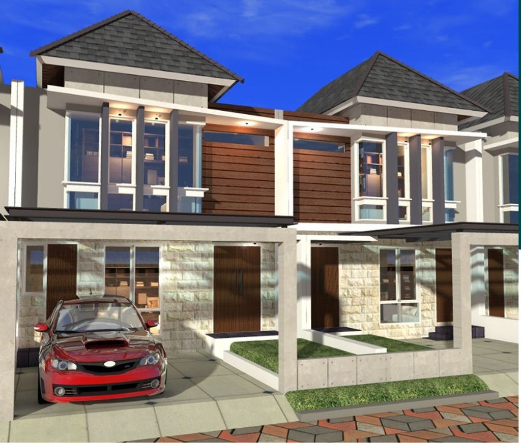 foto tampak rumah tipe T. 131/178 perumahan Villa Puncak Tidar